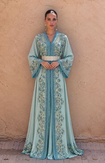 Malaki Menthe takchita in mintgroen chiffon