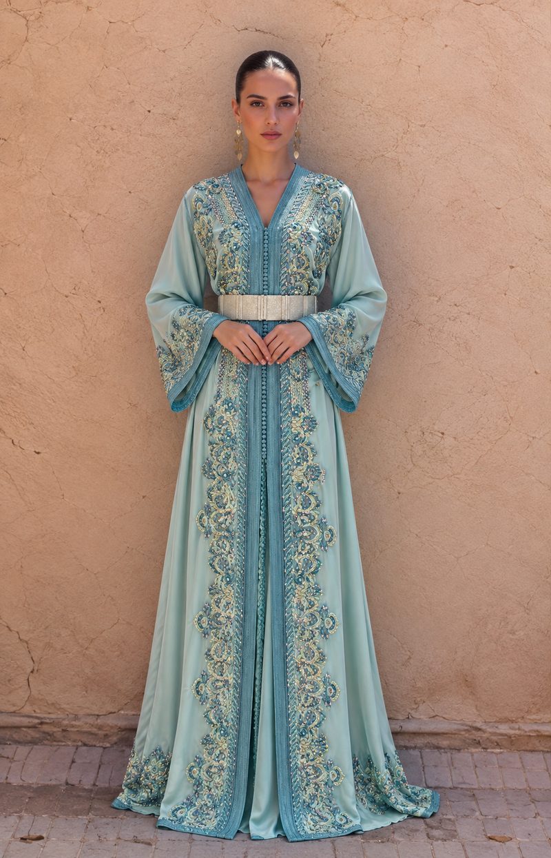 Malaki Menthe takchita in mintgroen chiffon